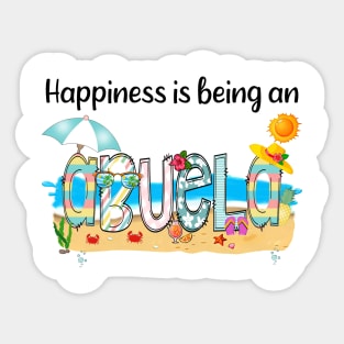 Happiness Is Being An Abuela Summer Beach Happy Mother's Day Sticker